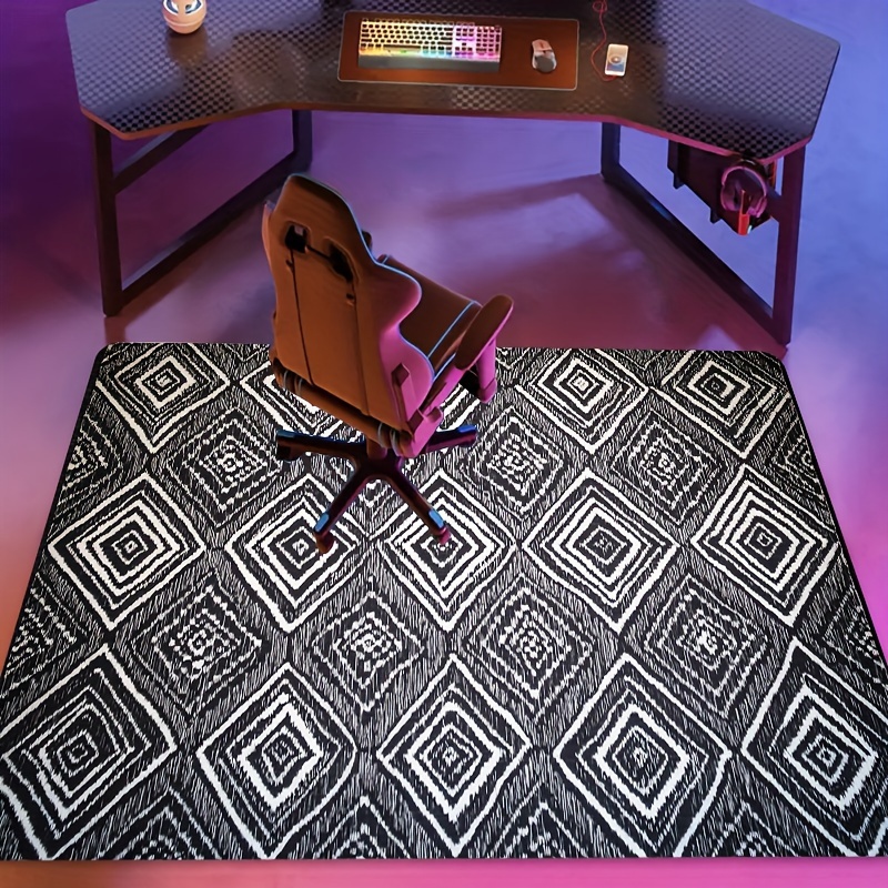Interior Design Monochrome - พรมปูพื้นดีไซน์มินิมอลสีเดียวแบบคอนทราสต์ สัมผัสนุ่ม รูปทรงสี่เหลี่ยมผืนผ้า สำหรับตกแต่งภายในห้องรับแขก