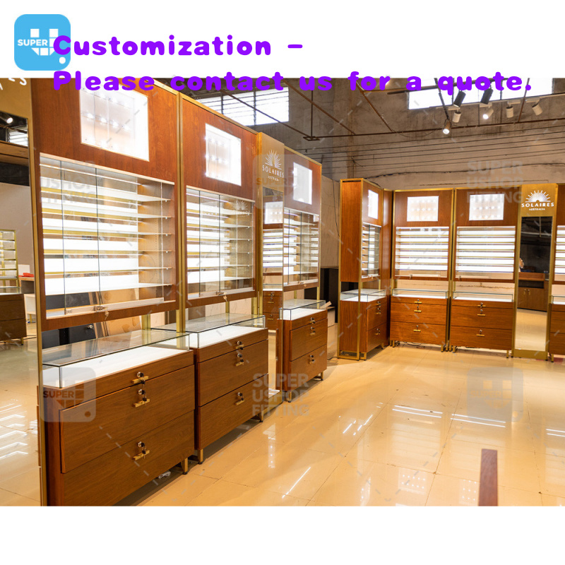 Interior Design Retail - ออกแบบตกแต่งภายในร้านแว่นตาปลีกแบบกำหนดเอง ตู้โชว์แว่นกันแดด เฟอร์นิเจอร์ร้านแว่น