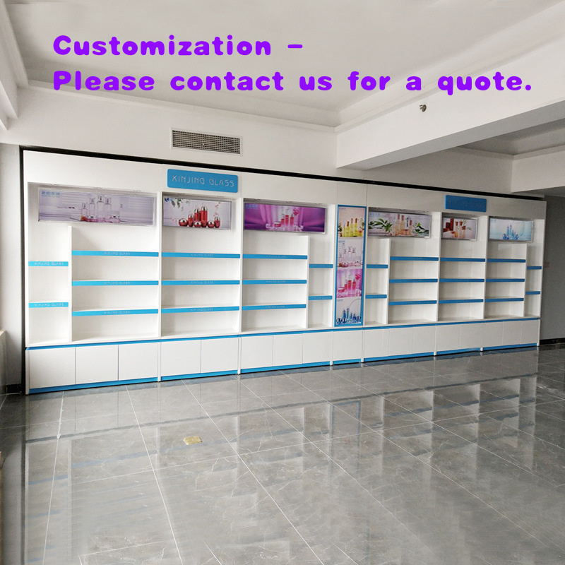 Interior Design Retail - เฟอร์นิเจอร์ร้านเครื่องสำอางสมัยใหม่แบบกำหนดเอง ออกแบบตกแต่งภายในร้านขายน้ำหอม ชั้นวางโชว์เครื่องสำอางติดผนัง