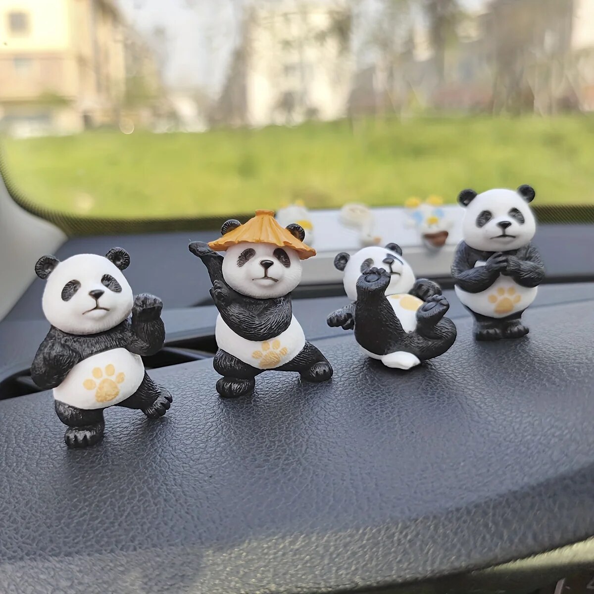 Interior Design Concept - 4 ชิ้น/เซ็ต Panda Design เครื่องประดับรถ Car