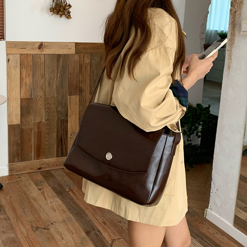 Interior Design Simple - Cgcbag กระเป๋าถือสตรีกระเป๋าหิ้ววินเทจกระเป๋าถือหนัง PU ดีไซน์หรูหราแบบเรียบกระเป๋าหิ้วทรงสี่เหลี่ยมของผู้หญิง