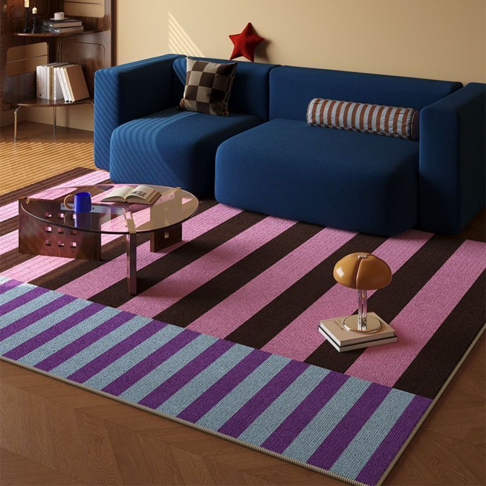 พรมลายทางทันสมัย ดีไซน์บล็อกสี - Interior Design Retail บทวิจารณ์และราคา